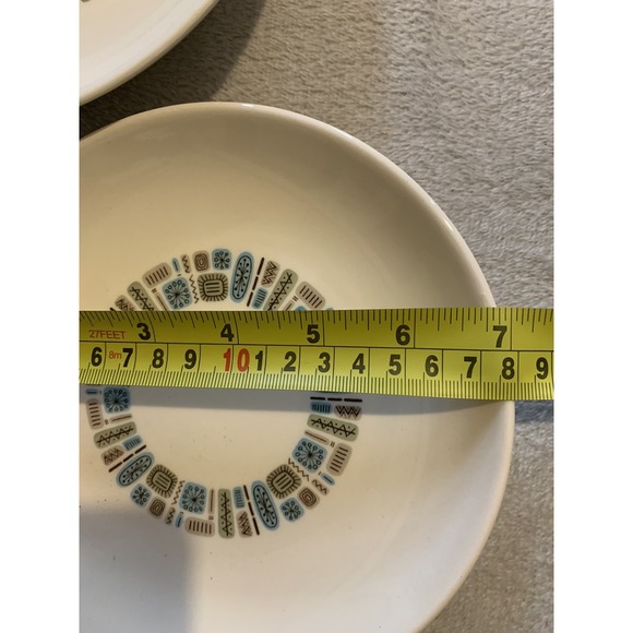 Vintage MCM Atomic‎ Canonsburg Temporama 3 Pc Bowl Plate Add On Set NEW OPEN BOX - Picture 4 of 4